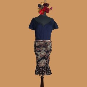 Diane Von Furstenberg navy top